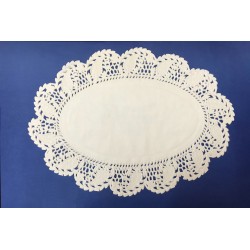 White Oval Paper Doilies